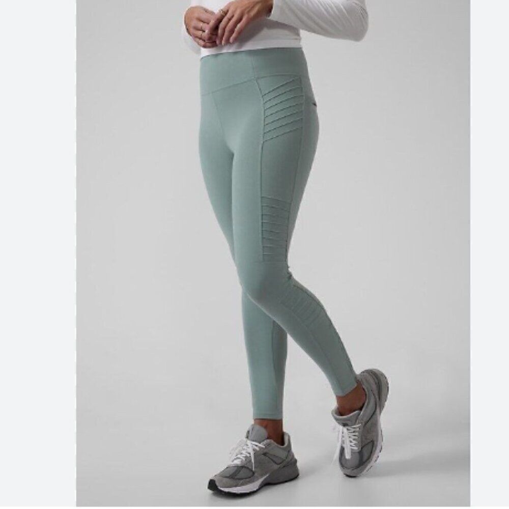 ATHLETA Delancey Moto Tight Minimalistic Grey Size Medium